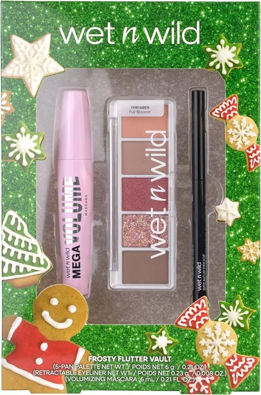 Wet n Wild Frosty Flutter Vault Set, Coffret Cadeau de Maquillage pour les Yeux Comprenant un