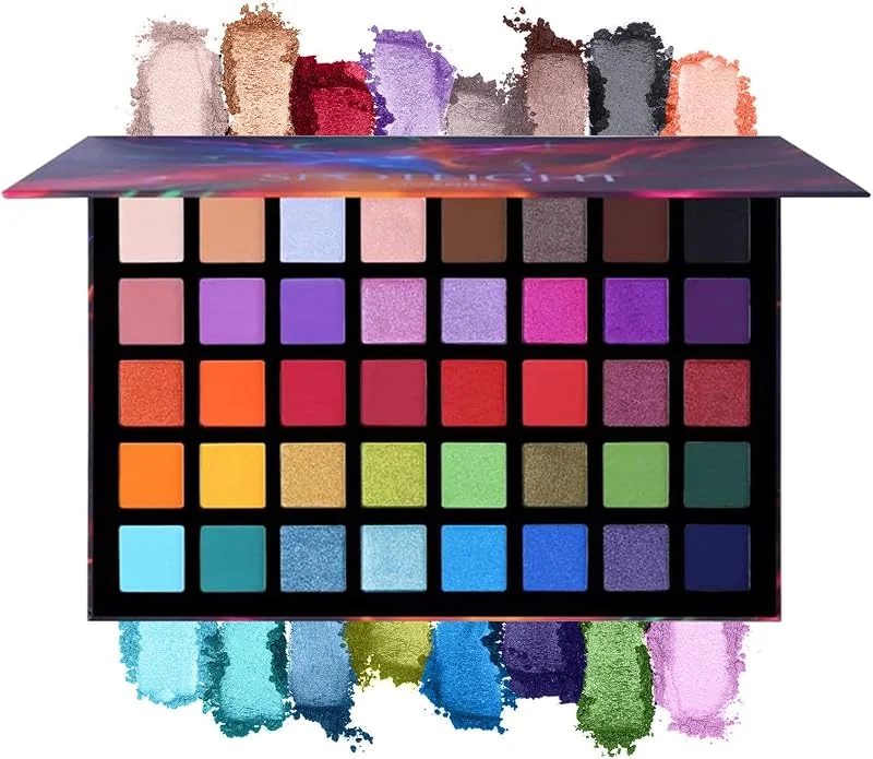 40 Couleurs Spotlight Fards à Paupières, Multi-Reflective Shimmer Glitter Ombre à Paupières