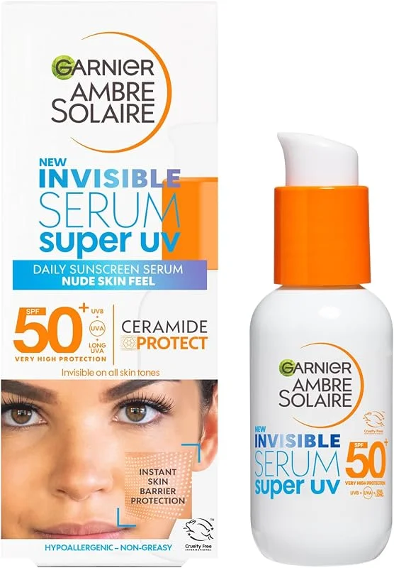 Garnier Sérum SPF 50+, protection UVA et UVB, pour tous types de peaux, avec — Soin de la peau
