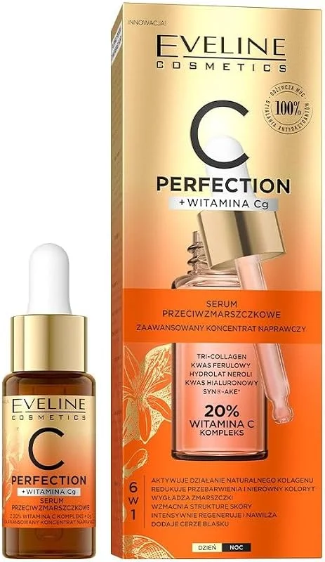 Eveline Cosmetics C-Perfectio Sérum Anti-Âge Puissant avec 20% Vitamine C et Acide — Soin de la peau
