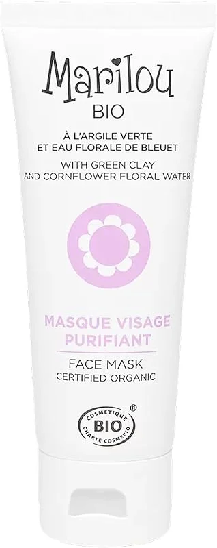 Marilou Bio - Masque Visage Purifiant Bio à l'Argile Verte - Teint terne, excès de — Soin de la peau