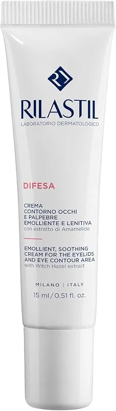 Rilastil Difesa Crème Contour des Yeux et Paupières, Émolliente et Apaisante pour — Soin de la peau