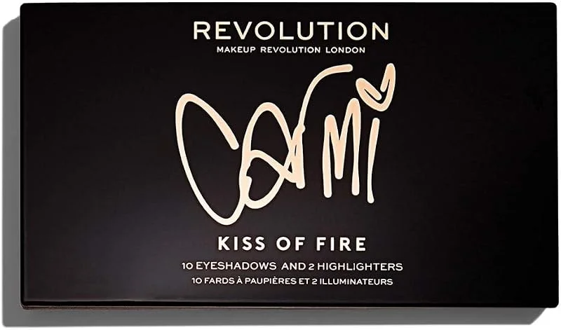 Makeup Revolution X Carmi Kiss On Fire Makeup Palette 10 X 2G Eyeshadow + 2 X 3.5G Highlighter