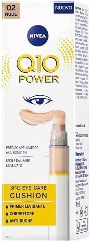 NIVEA Q10 Power 3in1 Eye Care Cushion 02 Nude 4 ml, crème contour des yeux colorée — Soin de la peau