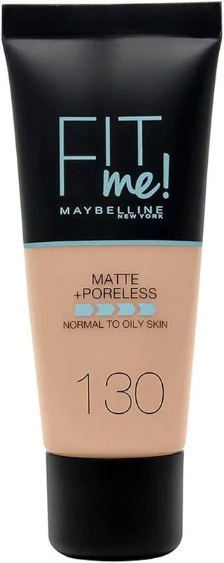 Gemey Maybelline - Fond de Teint Fit Me Matte Poreless de Maybelline - 130 Buff Beige — Maquillage