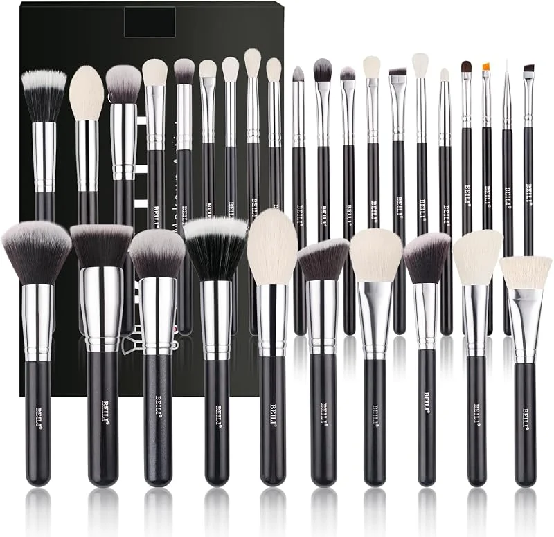 BEILI Pinceaux Maquillage 30 PCS Kit Pinceau Maquillage Professionnel, Lot Pinceaux Maquillages Pour