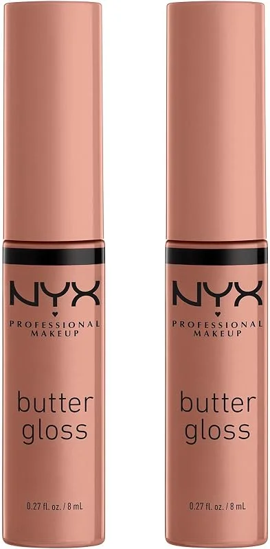 NYX Professional Makeup Gloss à Lèvres Repulpant Butter Gloss, Non Collant, Madeleine — Maquillage