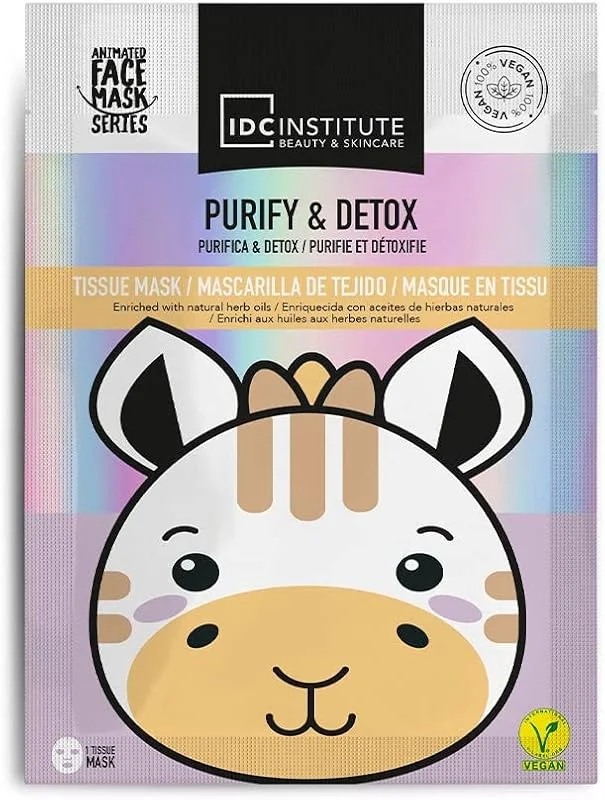 Masque Visage Vegan Enfant et Adulte en tissu Girafe Imprimée - Purifiant et — Soin de la peau