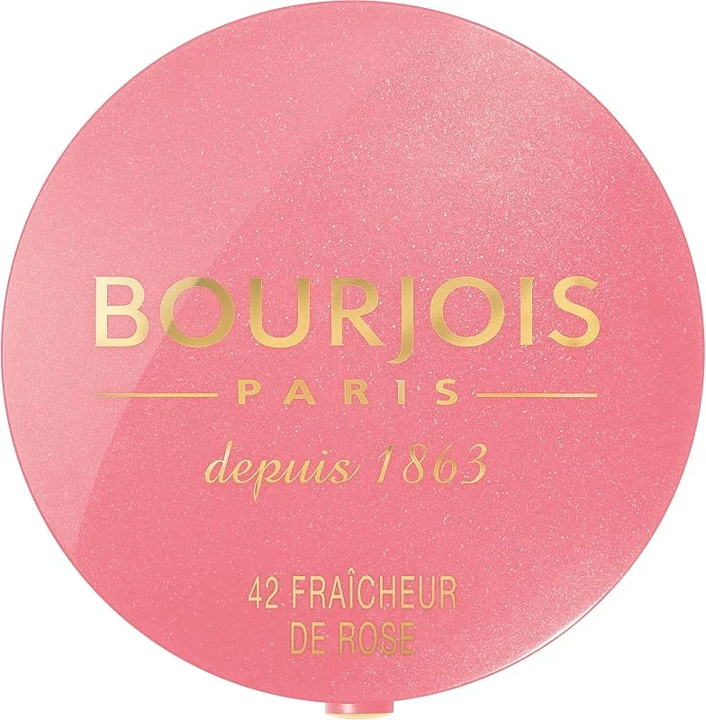 BOURJOIS - Boîte Ronde Blush 42 Fraicheur de Rose - Piceau & Miroir Intégré — Maquillage