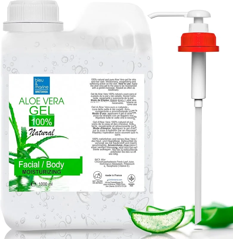 Gel d'Aloe Vera 100% Naturel Hydratant Visage Corps Masque Cheveux Après Epilation — Soin de la peau