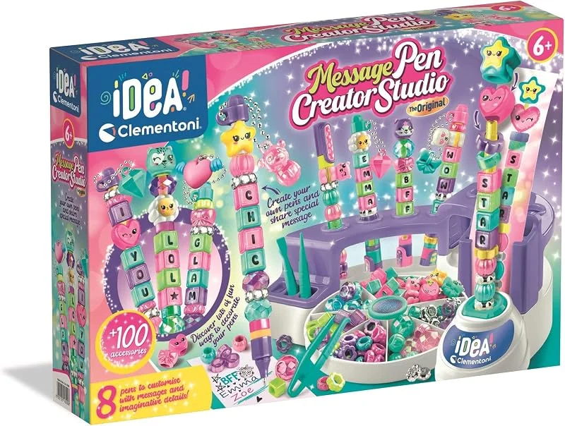 Clementoni The Message Pens – Personnalisez les stylos colorés avec perles — Maquillage