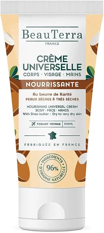 BeauTerra Crème Universelle Nourrissante, Corps, Visage & Mains 100ml — Soin de la peau
