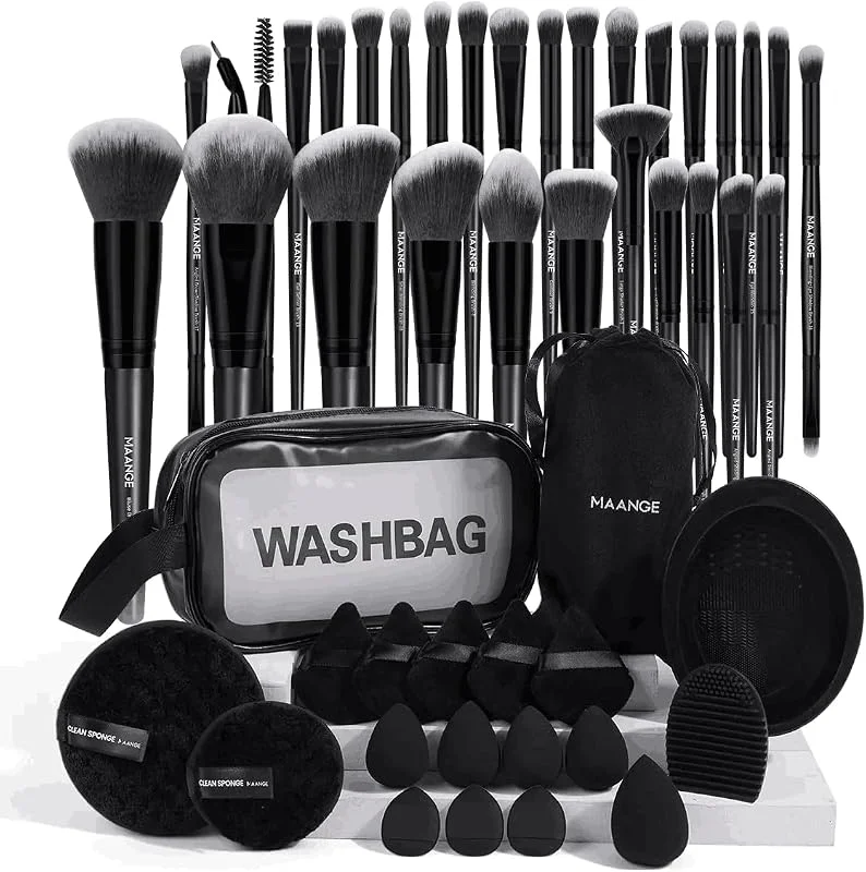 MAANGE Ensemble d'outils de maquillage multifonction – 49 pièces Kit de pinceaux de maquillage avec