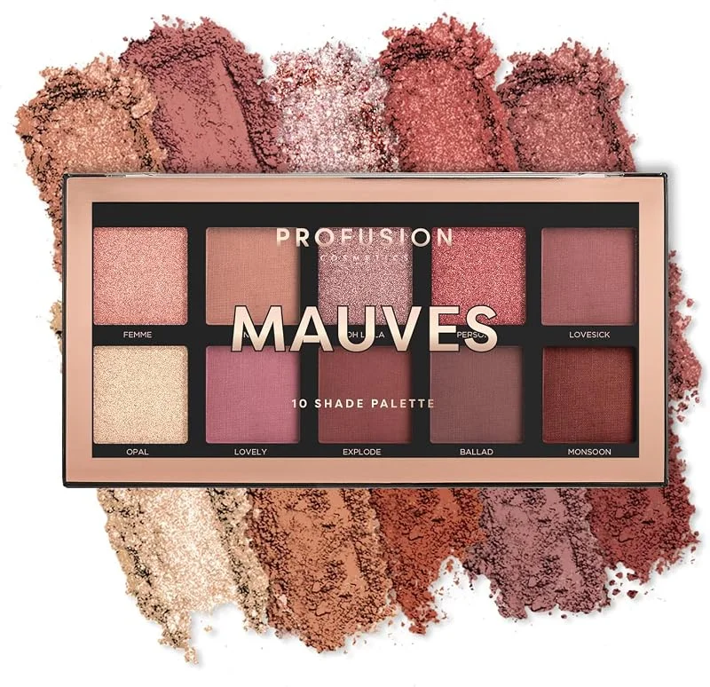 Palette de fards à paupières Profusion Cosmetics - 10 teintes Mauves — Maquillage