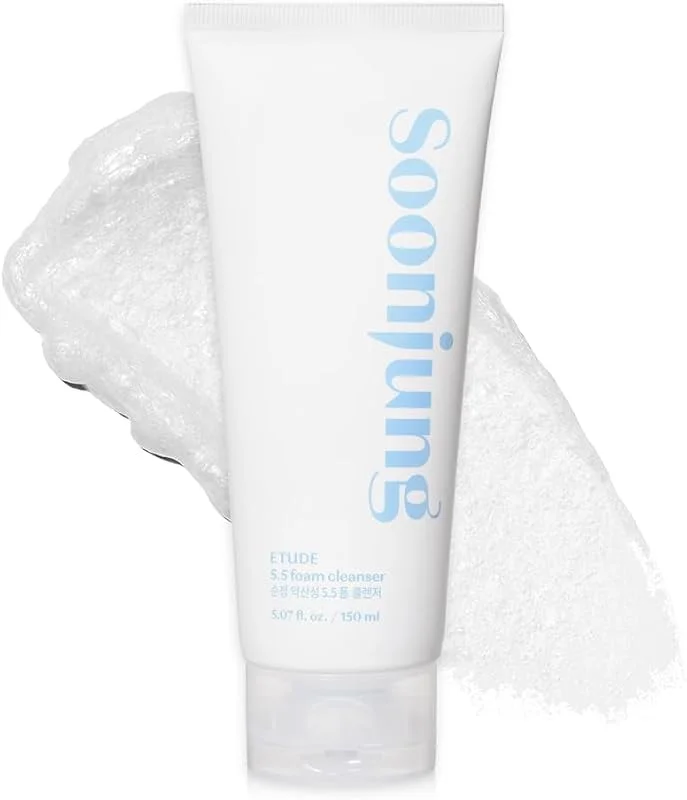 ETUDE - SoonJung 5.5 Foam Cleanser 5.5 (5.1 fl oz, 150 ml), 23AD, Nettoyant visage — Soin de la peau