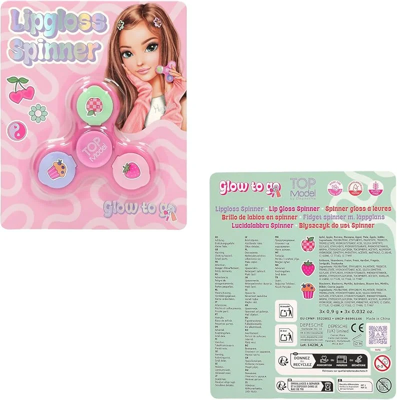 Depesche TOPModel Glow to Go - Fidget Spinner Gloss à lèvres Rose — Maquillage