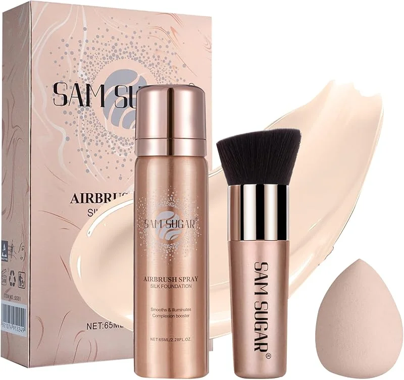 Fond De Teint Spray Airbrush Gireatick Magic Minerals - Spray Fixateur Longue Tenue — Maquillage