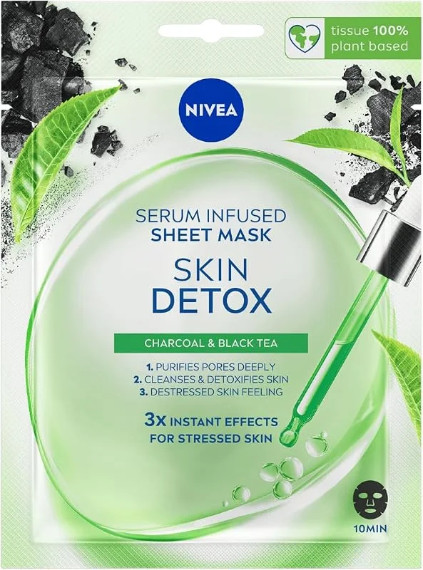 NIVEA SKIN DETOX Masque en feuille avec sérum détox, 1 pc — Soin de la peau