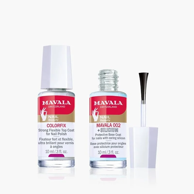 Mavala Duo Vernis Longue Tenue – Base Protectrice 002 & Top Coat Colorfix (10 ml) — Maquillage