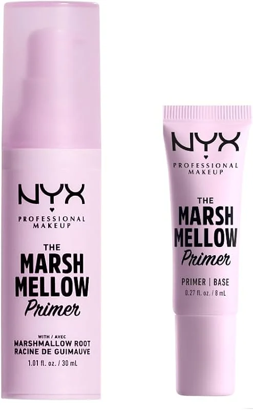 NYX Professional Makeup Coffret The Marshmellow Primer, Base de Maquillage pour Teint Lisse et