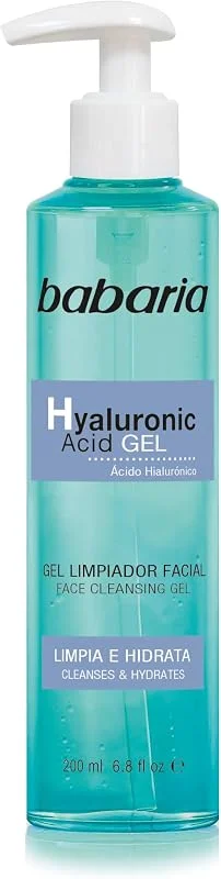 Babaria Gel Nettoyant Visage, Acide Hyaluronique Niacinamide, 200ml — Soin de la peau
