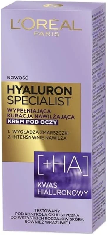L'Oréal - HYALURON SPECIALIST EYE CREAM - Crème contour des yeux anti-rides - 15 — Soin de la peau