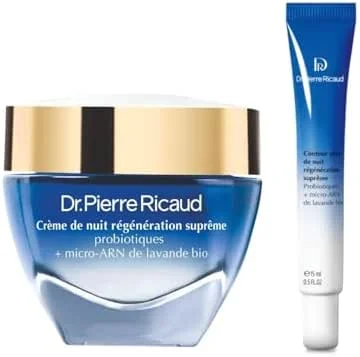 Dr Pierre Ricaud – Duo Nuit Crème et Contour Yeux Anti-Âge aux probiotiques et — Soin de la peau