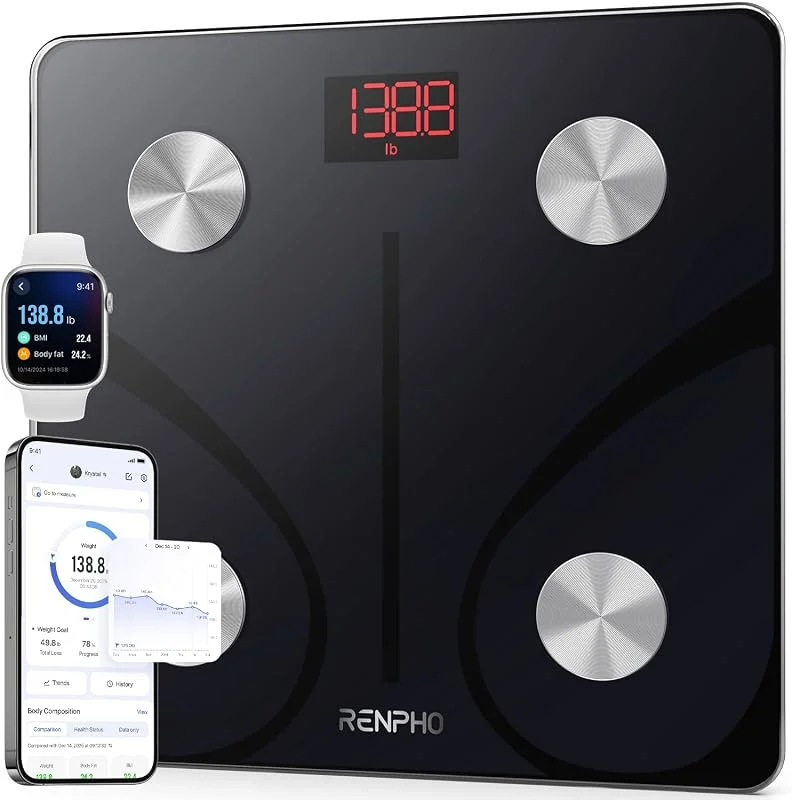 RENPHO Balance Pese Personne, Balance Connectée Bluetooth, 13 Données — Complements alimentaires