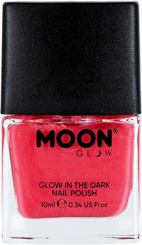 Moon Glow Vernis à ongles phosphorescent – Vernis à ongles phosphorescent, rouge, 10 ml — Maquillage