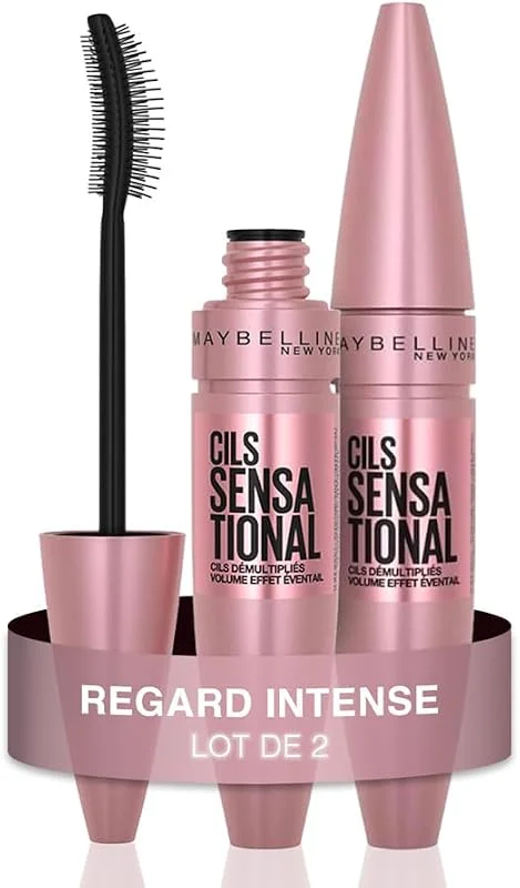 Maybelline Mascara Cil Sensational Volume Éventail Very Black 2x9, 4ml — Maquillage