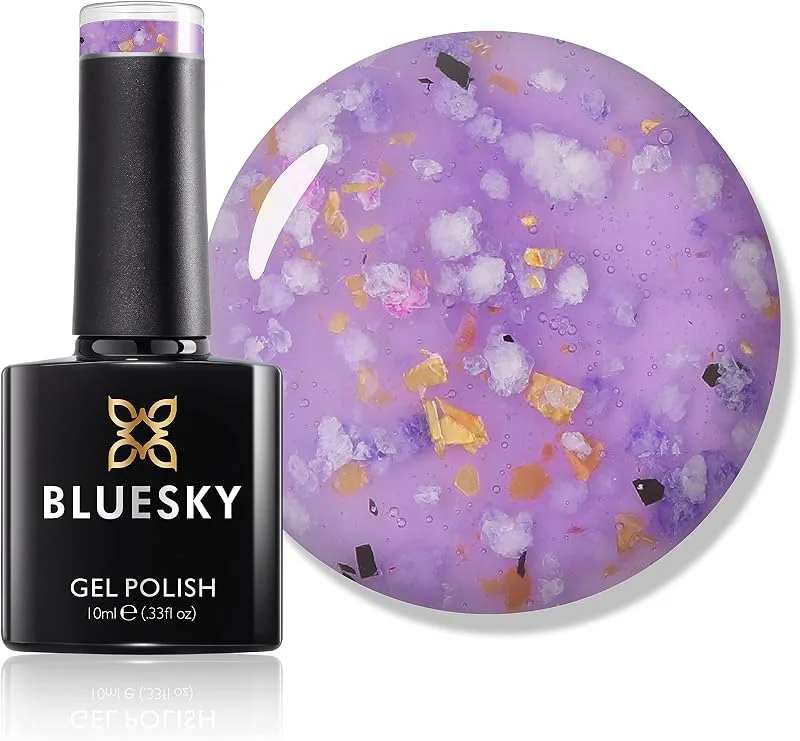 BLUESKY Vernis à ongles gel - Gel fleur - Wisteria Whisper - BFL04 - Violet - Longue — Maquillage