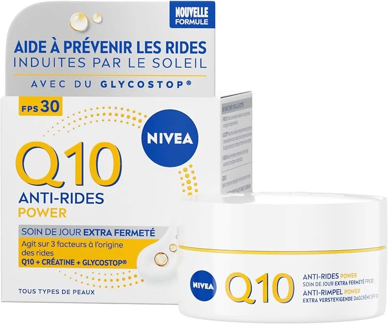 NIVEA Q10 Soin de Jour Visage Anti-Rides Power, SPF 30, 50 ml — Soin de la peau