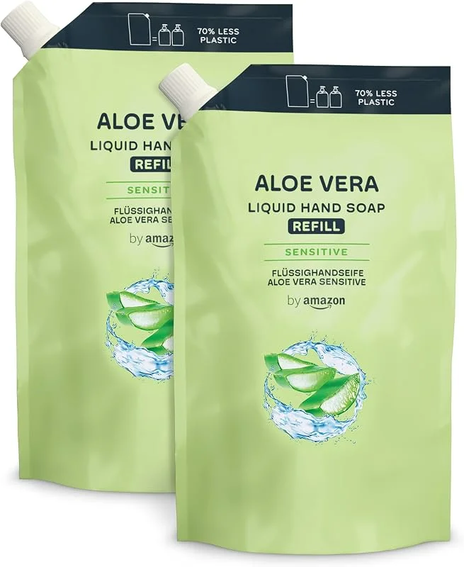 by Amazon Recharge de Savon pour les mains, Aloe Vera, 2 x 1000ml — Maquillage