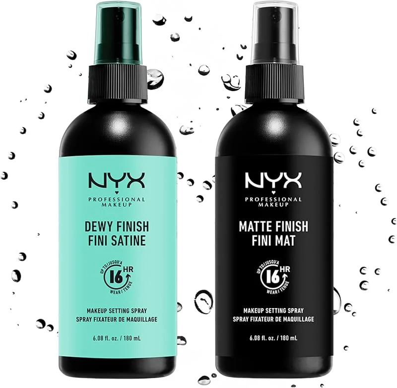 NYX Professional Makeup Spray Fixateur, Tenue Longue Durée, Fini Velouté, 60 mL & Spray — Maquillage