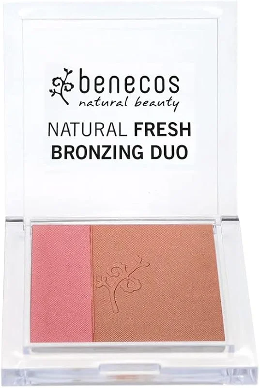 Benecos - Natural Cosmetics - Duo de Bronzage Frais - Pressé - Bronzant 2 en 1 - Vegan — Maquillage