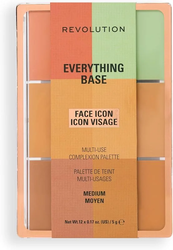 Revolution Everything Base Face Icon Complexion Palette, Palette Teint Tout-En-Un pour — Maquillage
