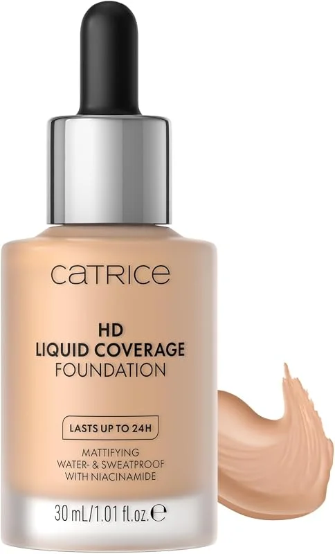 Catrice fond de teint 040 HD Liquid Coverage Foundation 040 Warm - 30 ml — Maquillage