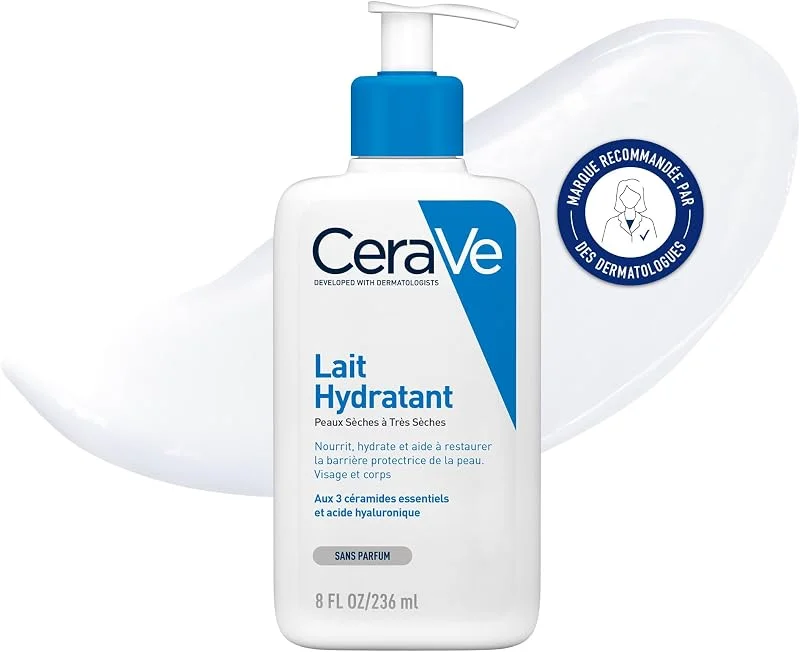 CeraVe Lait Hydratant, 473ml, Crème Hydratante 24h Nourrissante à l'Acide — Soin de la peau
