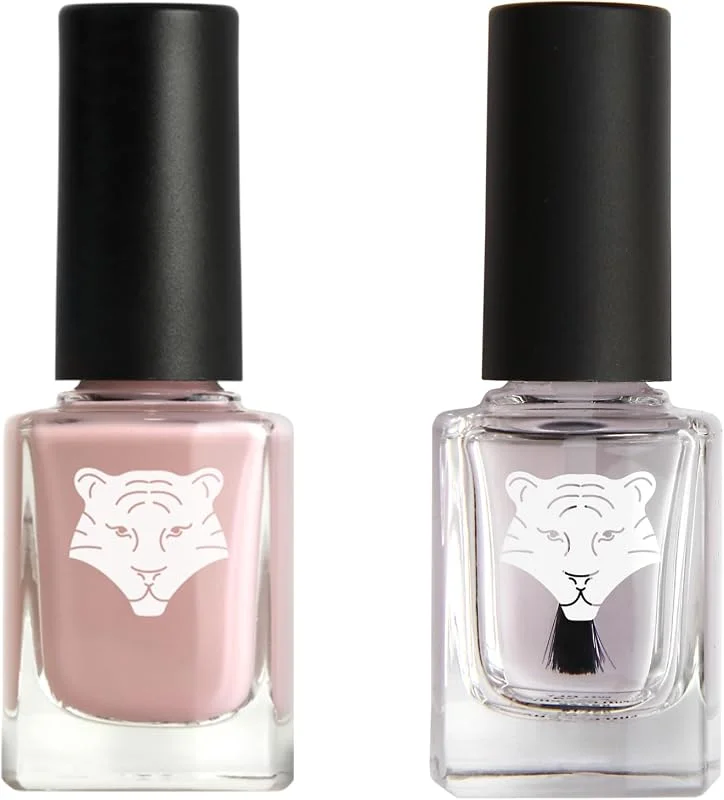 ALL TIGERS - Lot de 2 vernis - Base & Top Coat transparent et Beige Nude 121 - Vernis à — Maquillage