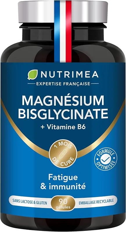 Magnésium Bisglycinate + Vitamine B6, Sommeil, Stress, Fatigue — Complements alimentaires