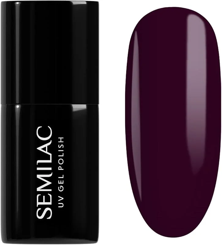 Semilac Vernis à ongles gels semi-permanents UV 099 Dark Purple Wine 7ml — Maquillage