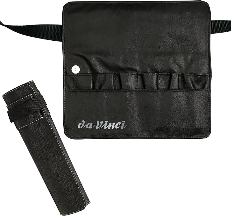 da Vinci, trousse à pinceaux avec ceinture, vide, vegan, similicuir, permet de garder — Maquillage