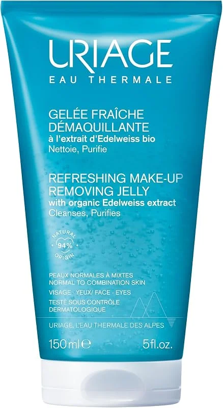 Uriage Gelée Démaquillante Rafraîchissante - Edelweiss Bio, Glycérine - Visage — Soin de la peau