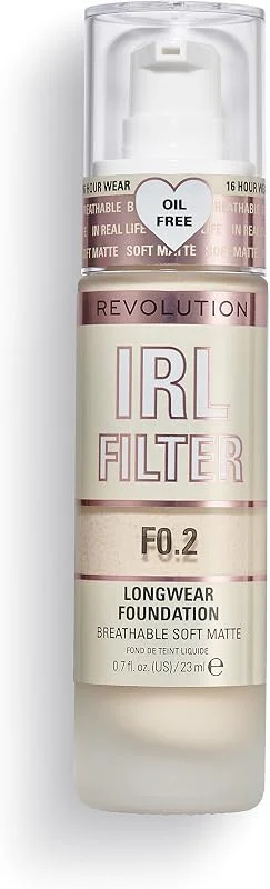 Makeup Revolution, Irl Filter, Longwear, Fond de Teint, F0.2, 23ml — Maquillage