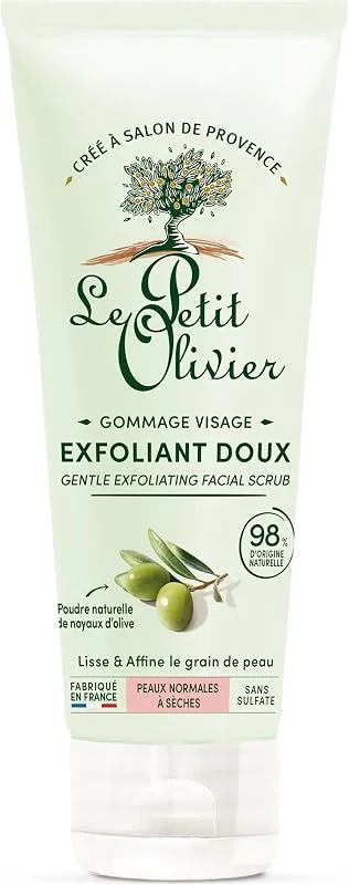 LE PETIT OLIVIER Gommage Visage Poudre Naturelle de Noyaux d'Olive 75ml — Soin de la peau