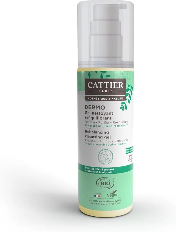 Cattier Dermo Gel Nettoyant Rééquilibrant Peaux mixtes à grasses 200ml — Soin de la peau