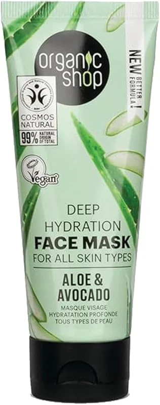ORGANIC SHOP Aloe masque Facial Hidratacion Profunda Todo Tipo De Pieles 75 ml — Soin de la peau