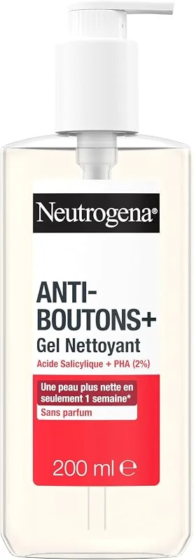 Neutrogena Gel Nettoyant Anti-Boutons + Acide Salicylique, 2% PHA, 200 ml — Soin de la peau