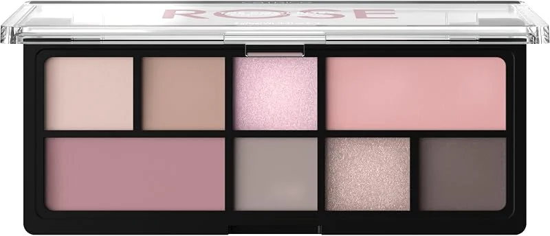 Catrice The Cool Rose Eyeshadow Palette, naturel, chatoyant, intense en couleurs, mat — Maquillage