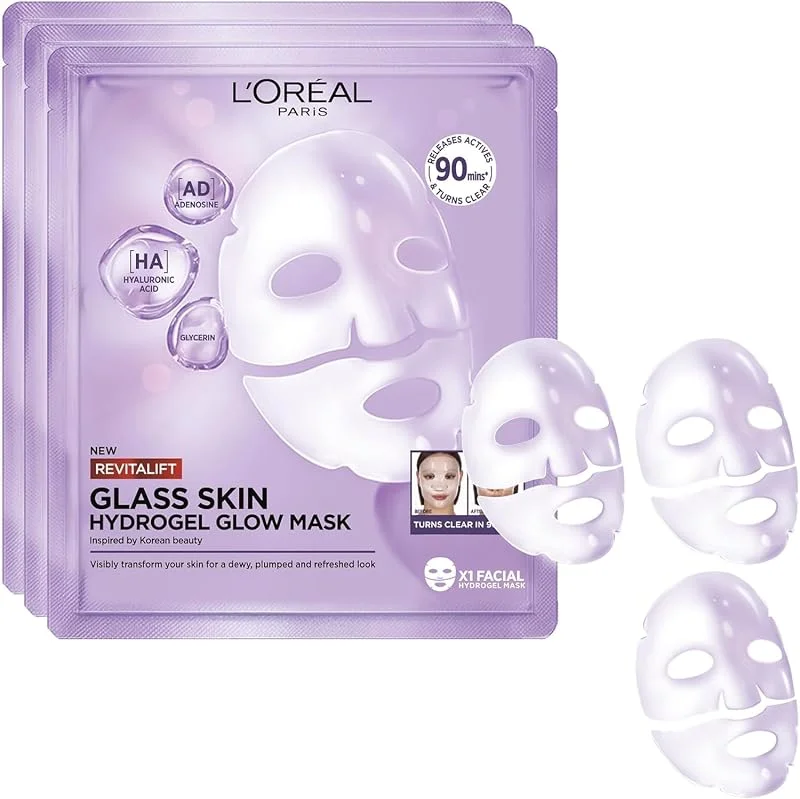 L'Oréal Paris Revitalift Filler Glass Skin Masque Hydrogel Lot de 3 — Soin de la peau